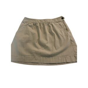 J Crew Khaki Mini Skirt With Button Detail Size 4